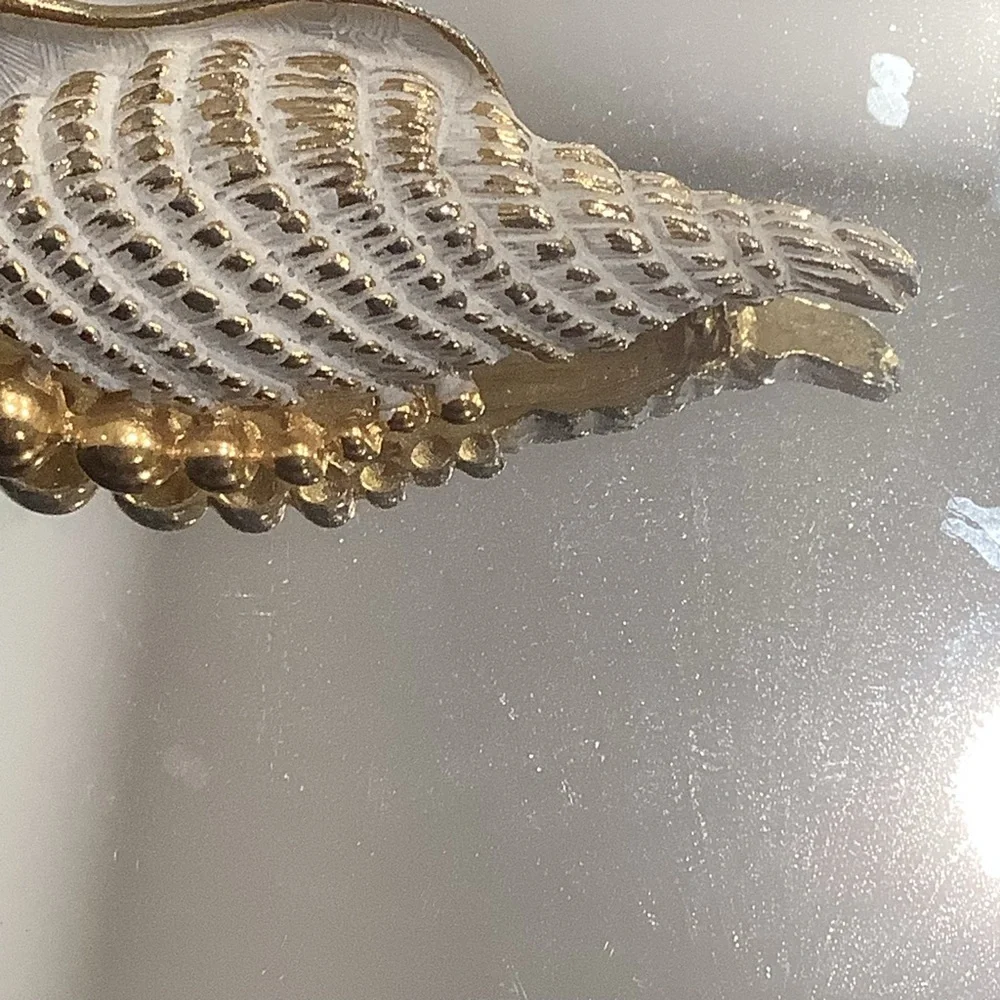 Sarah Coventry Gold and White Sea Shell Brooch
